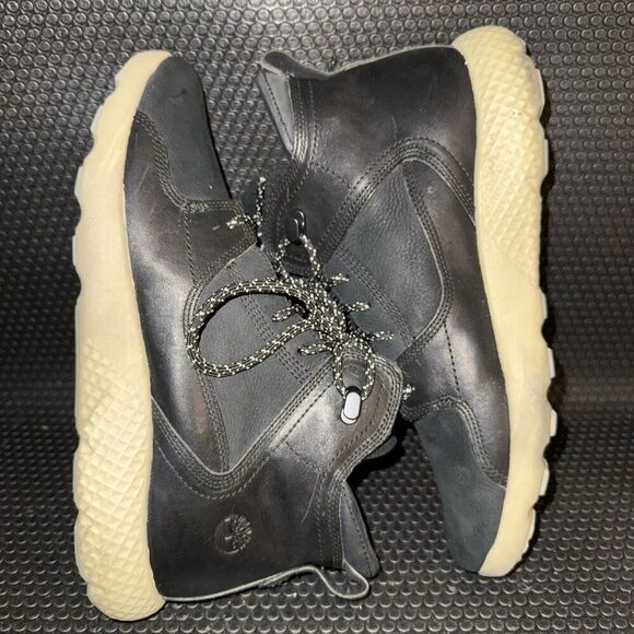 TIMBERLAND Black Leather Fly Roam Athletic Hiker Sneaker Boots Women’s Size 9 - Picture 4 of 8